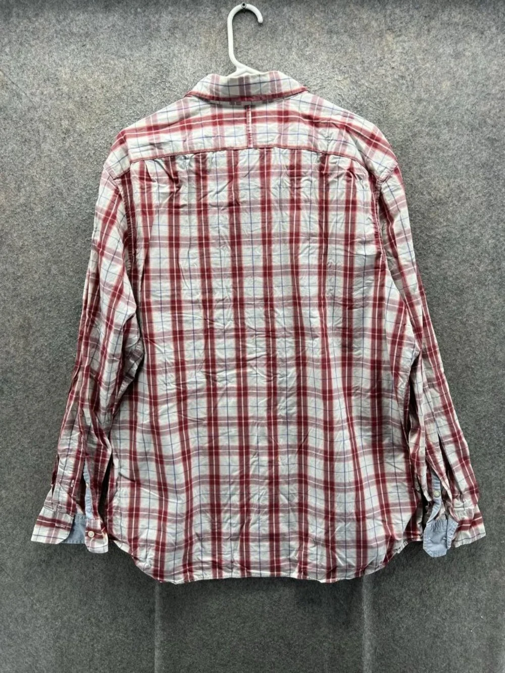 Banana Republic Shirt Men XL Red Plaid Long Sleeve Button Up Cotton Casual